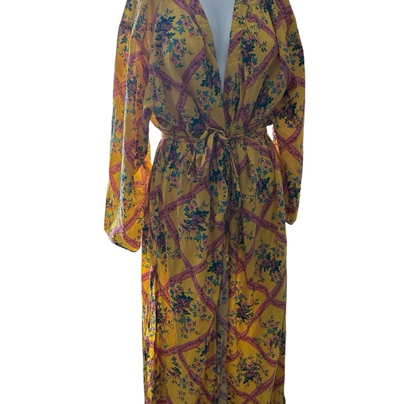 Free People Yellow Floral Robe - Picture 5 of 8
